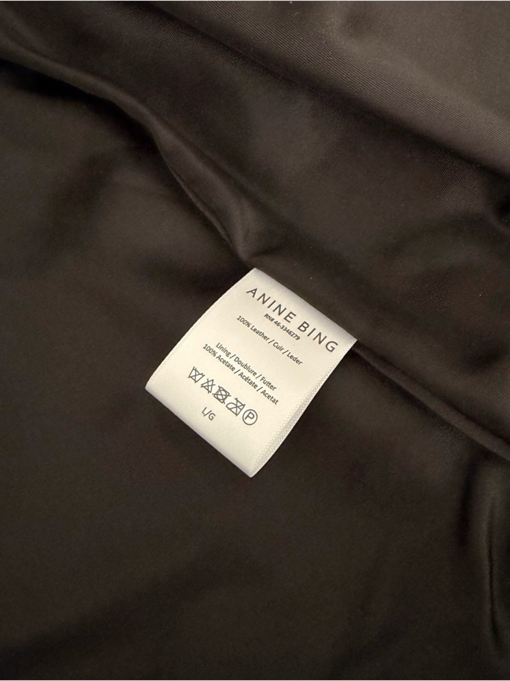 Anine Bing Cassidy Leather Jacket - Women's Biker Moto Jacket, Large - Picture 11 of 15